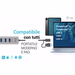 i-tec USB-C/USB-A Charging Metal HUB 7 Port - Vista aggiuntiva 4