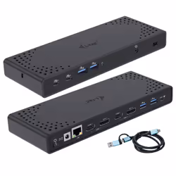 i-tec CADUA4KDOCKPDL2, Cablato, USB 3.2 Gen 1 (3.1 Gen 1) Type-C, 100 W, 10,100,1000 Mbit/s, Nero, 10 Gbit/s