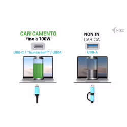 i-tec USB 3.0 / USB-C / Thunderbolt 3 Dual Display Docking Station Gen2 + Power Delivery 100W - Vista aggiuntiva 6