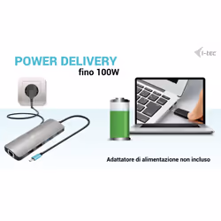 i-tec USB-C Metal Nano 2x Display Docking Station + Power Delivery 100 W - Vista aggiuntiva 4