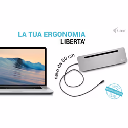 i-tec USB-C Metal Ergonomic 3x 4K Display Docking Station + Power Delivery 100 W - Vista aggiuntiva 8