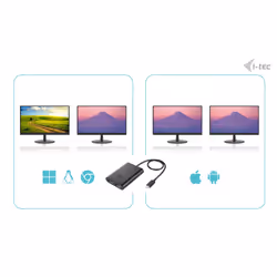 i-tec USB-C Dual 4K/60Hz (single 8K/30Hz) DP Video Adapter - Vista aggiuntiva 5