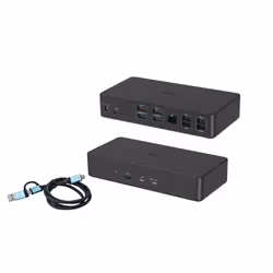 i-tec CADUAL4KDOCKPD2UK, Cablato, USB 3.2 Gen 1 (3.1 Gen 1) Type-C, 100 W, 3,5 mm, 10,100,1000 Mbit/s, Nero