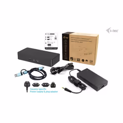 i-tec CADUAL4KDOCKPD2UK replicatore di porte e docking station per laptop Cablato USB 3.2 Gen 1 (3.1 Gen 1) Type-C Nero - Vista aggiuntiva 4