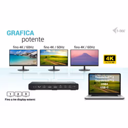 i-tec USB-C Triple Display Docking Station Gen 2 + Power Delivery 100W - Vista aggiuntiva 7