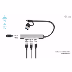 i-tec USB-C/USB-A Metal HUB 1x USB 3.0 + 3x USB 2.0 - Vista aggiuntiva 7
