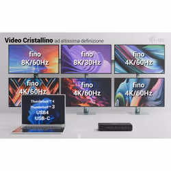 i-tec Universal 6x 4K/60Hz Display Docking Station + Power Delivery 140W - Vista aggiuntiva 7