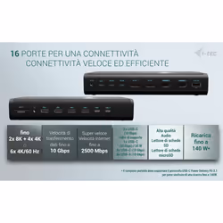 i-tec Universal 6x 4K/60Hz Display Docking Station + Power Delivery 140W - Vista aggiuntiva 5