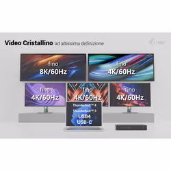 i-tec Universal 5x 4K/60Hz Display Docking Station + Power Delivery 100W - Vista aggiuntiva 8