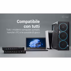 i-tec USB-C KVM Dock PRO for Three Hosts, Dual Video, with 2x Power Delivery, max 92W - Vista aggiuntiva 6