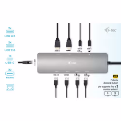 i-tec Metal USB-C Nano 2x Display Docking Station with PD 100 W + Charger 100W - Vista aggiuntiva 7