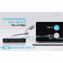 i-tec Universal KVM HUB 2x USB-C + 2x USB-A 3.0 - Vista aggiuntiva 7