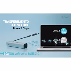 i-tec Metal Universal Charging HUB 2xUSB-C + 2x USB-A Port + Power Delivery 85W - Vista aggiuntiva 7