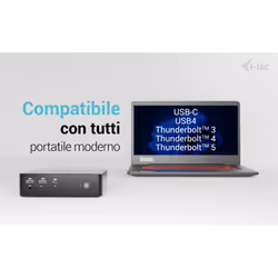 i-tec Thunderbolt5 Quattro Display Docking Station, 5x USB, 2.5 GLAN + Power Delivery 140W - Vista aggiuntiva 6