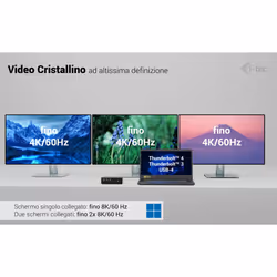 i-tec Thunderbolt5 Quattro Display Docking Station, 5x USB, 2.5 GLAN + Power Delivery 140W - Vista aggiuntiva 8