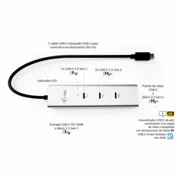 i-tec Metal USB-C Charging HUB 5port with USB-C video 8K + Power Delivery 85W - Vista aggiuntiva 6