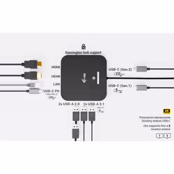 i-tec USB-C Dual HDMI Docking Station with Power Delivery 100 W - Vista aggiuntiva 5