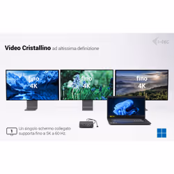 i-tec USB-C DP Dual HDMI Docking Station with Power Delivery 100 W - Vista aggiuntiva 7