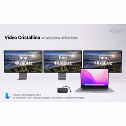 i-tec USB-C DP Dual HDMI Docking Station with Power Delivery 100 W + Universal Charger 100W - Vista aggiuntiva 8
