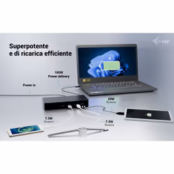 i-tec Universal Intelligent Dual Display Docking Station + Power Delivery 100W - Vista aggiuntiva 6