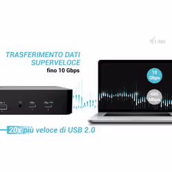i-tec Universal Intelligent Dual Display Docking Station + Power Delivery 100W - Vista aggiuntiva 7