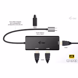 i-tec USB-C Triple 4K HDMI Video Adapter, Power Delivery 100W - Vista aggiuntiva 5