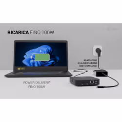 i-tec USB-C Dual HDMI Docking Station with Power Delivery 100 W + Universal Charger 100W - Vista aggiuntiva 8