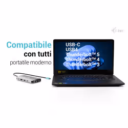 i-tec USB-C Metal Nano 3x Display (DP, HDMI and VGA) Docking Station + Power Delivery 100 W - Vista aggiuntiva 5