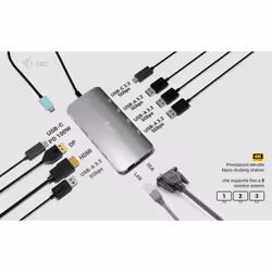 i-tec USB-C Metal Nano 3x Display (DP, HDMI and VGA) Docking Station + Power Delivery 100 W - Vista aggiuntiva 7