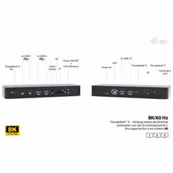 i-tec Thunderbolt 5 Triple Display Docking Station, M.2 slot, 6x USB, 2.5GLAN + Power Delivery 140W - Vista aggiuntiva 4