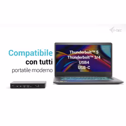 i-tec Thunderbolt 5 Triple Display Docking Station, M.2 slot, 6x USB, 2.5GLAN + Power Delivery 140W - Vista aggiuntiva 5