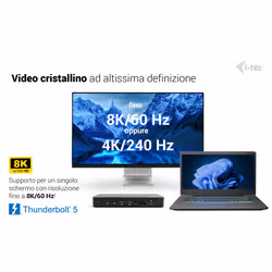 i-tec Thunderbolt 5 Triple Display Docking Station, M.2 slot, 6x USB, 2.5GLAN + Power Delivery 140W - Vista aggiuntiva 6