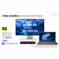 i-tec Thunderbolt 5 Triple Display Docking Station, M.2 slot, 6x USB, 2.5GLAN + Power Delivery 140W - Vista aggiuntiva 8
