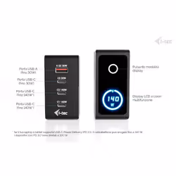 i-tec 140W Intelligent Multiport USB Charger - Vista aggiuntiva 4