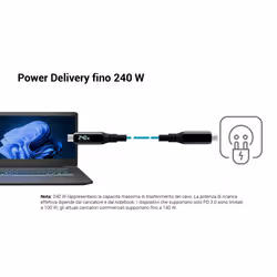 i-tec Thunderbolt 4/USB4 Class Pro Cable 240W with LCD (40 Gbps, 150 cm) - Vista aggiuntiva 6