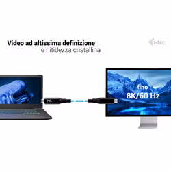 i-tec Thunderbolt 4/USB4 Class Pro Cable 240W with LCD (40 Gbps, 150 cm) - Vista aggiuntiva 7