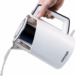 Concept RK3170 bollitore elettrico 1,7 L 2200 W Acciaio inox, Bianco