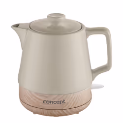 Concept RK0061, 1 L, 1200 W, Marrone, Legno, Ceramica, Senza filo