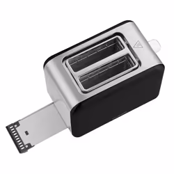 Concept TE2050 2 fetta/e 950 W Nero, Acciaio inox