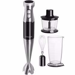 Concept TM4900, Frullatore ad immersione, 0,8 L, Funzione PULSE, 1000 W, Nero, Acciaio inox