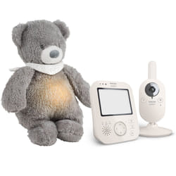 Philips Avent Baby Monitor SCD891/26+NATTOU Sleepy Bear Grey