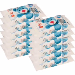 Le salviette per bambini sono arricchite con una delicata lozione detergente appositamente studiata per la pelle sensibile de ...