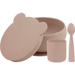 Le stoviglie belle rendono ogni pasto ancora più gustoso. Le stoviglie per bambini Minikoioi BLW I Bubble Beige sono realizza ...