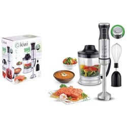 Kiwi - 86073 Frullatore a immersione, 1000W, Acciaio inox, 1000 w, Plastica, 5 velocità, White