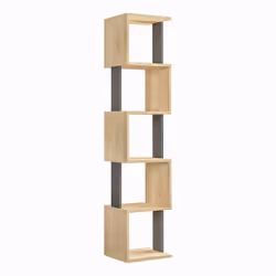 Woody Fashion Piri, Mensola per scaffale, Libera installazione, Truciolato, Antracite, Legno, Soggiorno, 5 ripiani