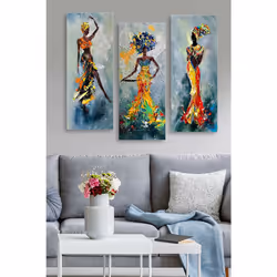 Wallxpert 537MRV5135, Dipinto, Riproduzione, Parete, Altro, Legno, Multicolore