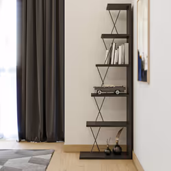 Woody Fashion 854KLN3609 scaffale Mensola modulare Libera installazione Metallo, Truciolato Antracite
