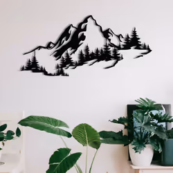 Wallxpert Mountain, Immagine, Landscape, Metallo, Nero, 670 mm, 1,2 mm