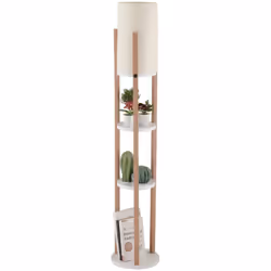 Caratteristiche del prodotto: Design elegante e moderno. Corpo in pannelli di particelle, profilo in MDF, paralume in tessuto ...