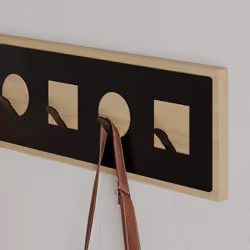 Woody Fashion 855DTE5122 appendiabiti Montabile a parete 5 gancio(i) Nero, Legno - Vista aggiuntiva 4
